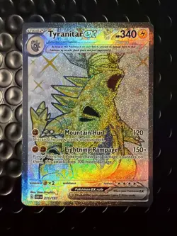 Tyranitar EX 211/197 Full Art Ultra Rare Obsidian Flames Pokemon NM - Image 1