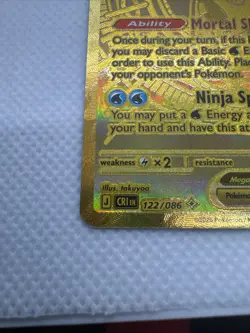 2026 Pokemon Mega Greninja ex Gold Hyper Rare 122/086 Chaos Rising NM - Image 4