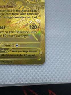 2026 Pokemon Mega Greninja ex Gold Hyper Rare 122/086 Chaos Rising NM - Image 5