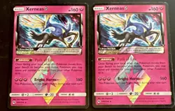 Pokemon TCG Xerneas Prism Star 144/214 Lost Thunder Holo English Lot of 2 - Image 1