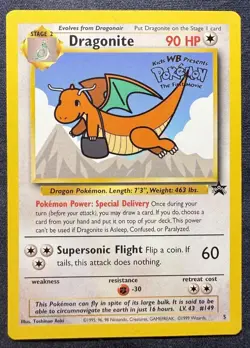 Pokemon TCG Dragonite 05/53 Black Star Movie Promo WOTC Non Holo Vintage - Image 1
