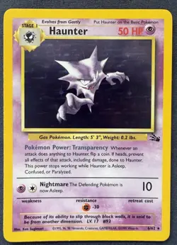 Pokemon TCG Haunter 6/62 Fossil Set Unlimited Holo Rare Vintage - Image 1
