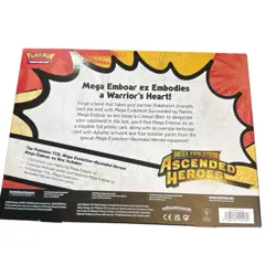 Pokemon TCG Ascended Heroes Mega Emboar Ex Box 4 Booster Packs New Sealed - Image 2