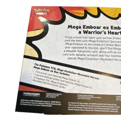 Pokemon TCG Ascended Heroes Mega Emboar Ex Box 4 Booster Packs New Sealed - Image 3