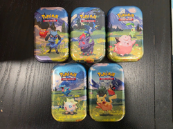 Pokemon Ascended Heroes -- Mini Tins Opened No Packs Full Set Of 5 Empty Tins - Image 1