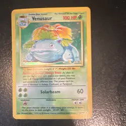 Pokemon TCG Venusaur Base Set 15/102 Holo Rare 100 HP 1999 Wizards Copyright - Image 1