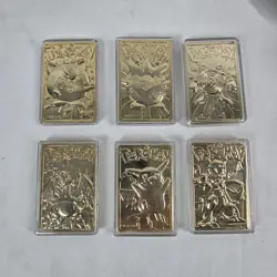 1999 Pokemon Gold Plated 23K Trading Cards Burger King Promo Complete Set of 6 - Image 2