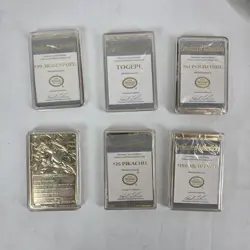 1999 Pokemon Gold Plated 23K Trading Cards Burger King Promo Complete Set of 6 - Image 3
