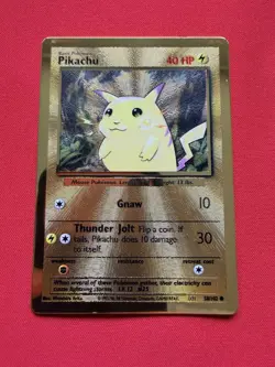 Pokemon Celebrations Pikachu Metal Promo Card - Image 1