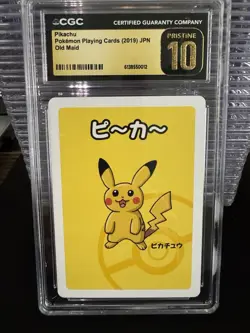 ✨✨ CGC PRISTINE 10 PIKACHU OLD MAID PLAYING CARDS 2019 JAPANESE POKEMON CARD - Image 1