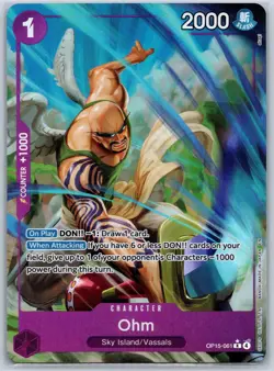 Ohm (Alternate Art) Adventure on Kami's Island OP15-061 NM OP Card - Image 1