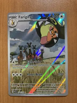 Pokemon Farigiraf Paldea Evolved Illustration Rare Card 228/193 Fast Shipping NM - Image 1