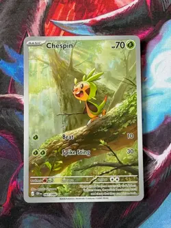 Chespin IR 087/086 Chaos Rising Pokemon Card English Mint Condition - Image 1