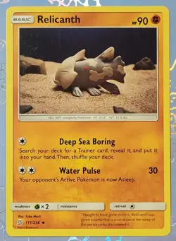 Relicanth 111/236 Unified Minds Yuka Morii Clay Art Pokemon Card NM - Image 1