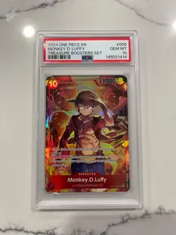 One Piece PSA 10 Monkey D Luffy (Treasure Booster Set) ST10-006 Promo Card - Image 1