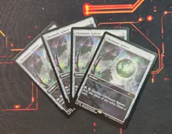 4x MTG Magic The Gathering Chromatic Sphere Promo Commander PLAYSET NM - Image 1