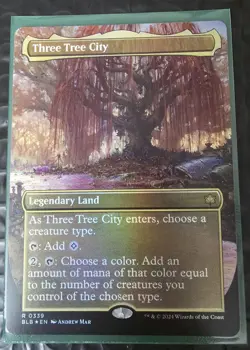 Three Tree City (Borderless) (0339) Bloomburrow Foil - Image 1