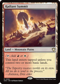 MTG Magic 1x Radiant Summit (M/NM) Commander Secrets of Strixhaven - Image 1