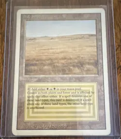 Wizards of the Coast MTG Savannah Revised Edition Rare Land Rob Alexander - Image 1