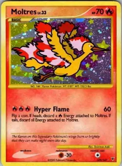 Moltres Secret Rare 149/147 Platinum Supreme Victors Holo Pokemon Card 2009 MP - Image 1