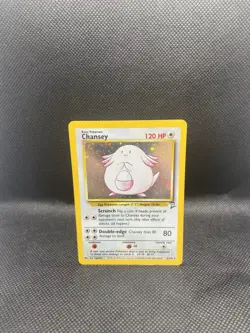 Chansey 3/130 Base Set 2 Wotc Pokemon English Holofoil Vintage 2000 - Image 1