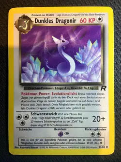 Dark Dragonair (Dunkles Dragonair) 33/82 Team Rocket Pokemon German Wotc 2000 - Image 1