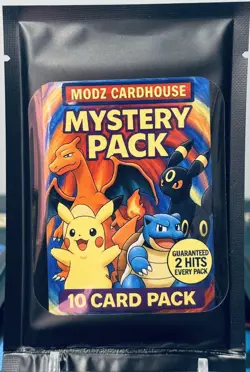 Pokemon TCG * Mystery Pack * Sealed Pack 10 Cards 2* Guaranteed Hits * - Image 1
