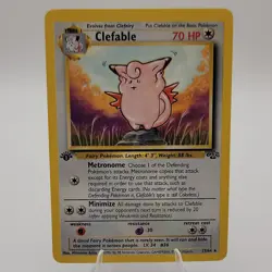 Pokemon WOTC Clefable 1st Edition 17/64 Jungle Regular 1999 English LP - Image 1