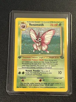 Pokemon Jungle Set 1st Edition Venomoth 13/64 Holo Rare NM-LP - Image 3