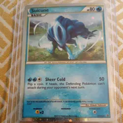 RARE!! Pokemon Suicune HGSS21 Black Star Promo 2010 Cosmo Holo LP/NM ! AWESOME - Image 1