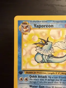 1999 Pokemon TCG Vaporeon Jungle 1st Edition #28/64 NM/LP - Image 3