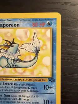 1999 Pokemon TCG Vaporeon Jungle 1st Edition #28/64 NM/LP - Image 4