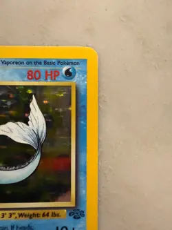 Vaporeon First Edition 12/64 Jungle Holo Rare Pokemon Card WOTC 1999 - Image 3