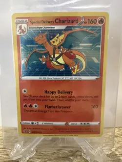 Pokemon TCG Special Delivery Charizard SWSH075 Holo Black Star Promo Sealed - Image 1
