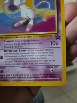 1999 Pokemon Black Star Promo Mew #8 Non-Holo Wizards Of The Coast - Image 4