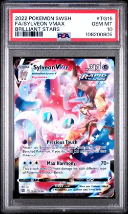 PSA 10 Gem Mint Sylveon VMAX TG15/TG30 Brilliant Stars Trainer Gallery Pokemon - Image 1