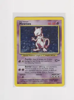 Pokemon TCG Mewtwo Base Set 10/102 Holo 1999-2000 Wizards Base Set Copyright... - Image 1