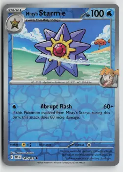 Misty's Starmie 047/182 Uncommon Destined Rivals Pokemon Reverse Holo Near Mint - Image 1