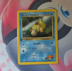 Misty's Psyduck 1st ED Gym Heroes Pokemon TCG English - Image 1