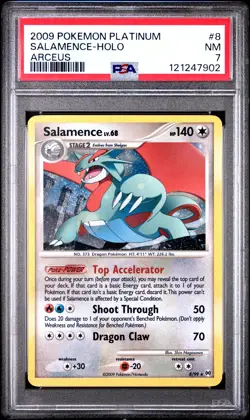 2009 POKEMON PLATINUM ARCEUS SALAMENCE #8 HOLO PSA 7 NM #121247902 - Image 1