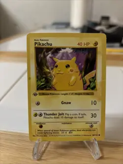 1999 Pokemon Pikachu 1st Edition Shadowless Red Cheeks Base Set #58/102 - Image 1