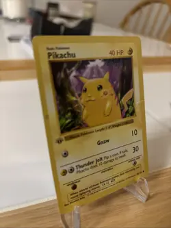 1999 Pokemon Pikachu 1st Edition Shadowless Red Cheeks Base Set #58/102 - Image 3