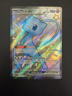 Pokemon TCG Mew EX 216/091 Paldean Fates Full Art Shiny Ultra Rare NM Condition - Image 1
