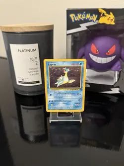 Pokemon TCG Lapras Fossil 10/62 Holo Rare Unlimited WOTC MP Condition - Image 1