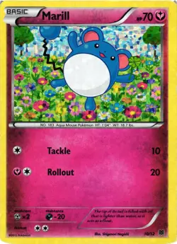 Pokemon TCG Marill 10/12 McDonald's Promo 2015 Holo MP - Image 1
