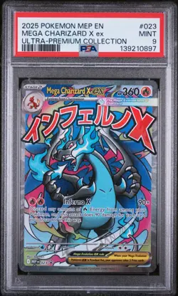 Pokemon Black Star Promo #023 Mega Charizard X EX Ultra Premium Collection PSA 9 - Image 1