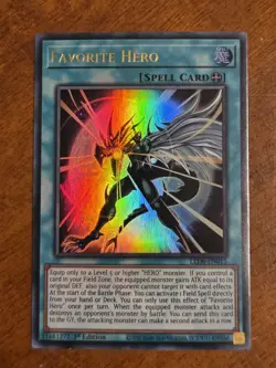 Favorite Hero LED6-EN015 Ultra Rare Yugioh Legendary Duelists: Magical Hero NM - Image 1