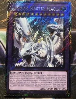 *** DRAGON MASTER MAGIA *** 1ST EDITION PLATINUM SECRET RARE RA04-EN055 YUGIOH! - Image 1