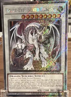 Yu-Gi-Oh! TCG Azure-Eyes Silver Dragon Synchro Holo 1st Ed RA04-EN208 Platinum - Image 1