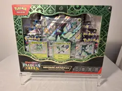 Pokemon TCG Paldean Fates Premium Collection box Meowscarada EX damaged - Image 1
